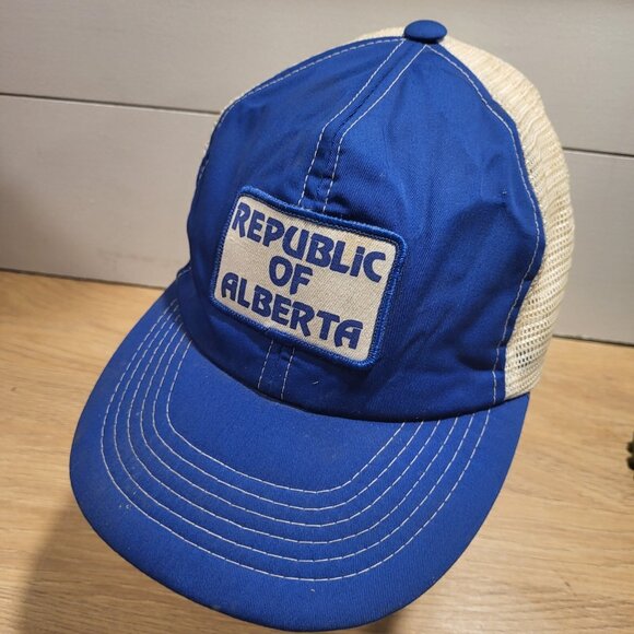Republic of Alberta 80s Hat Snapback Baseball Vintage Cap Dad Trucker patch - Picture 1 of 11